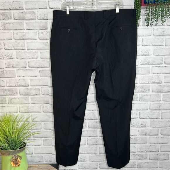 Pronto Uomo Wool Professional Dress Pants Slacks Size 40 Short Dark Gray - Picture 2 of 6